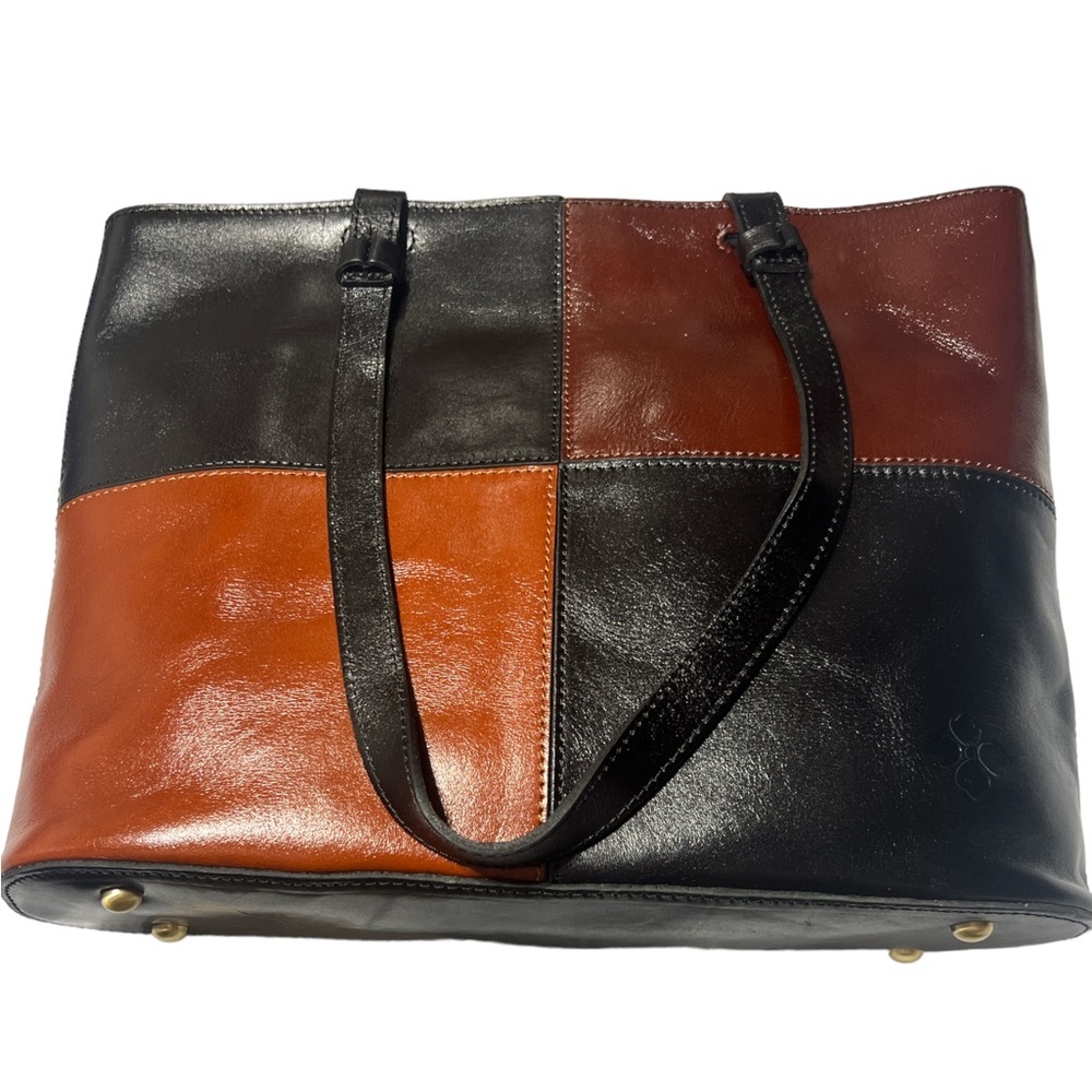 LAST ONE NWT Patricia Nash Genuine Leather Colorblock Tote NWT - Picture 8 of 8
